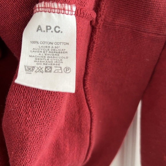 A.P.C. Rue Madame Paris Sweatshirt Jumper, Size M Medium, APC - Picture 4 of 7